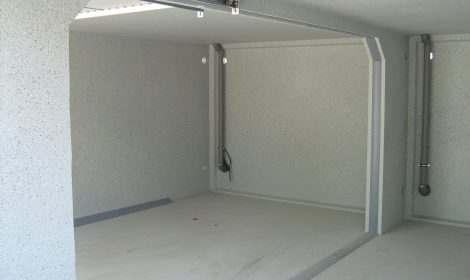 Doppelgarage Seitenwandaussparung, Innenansicht