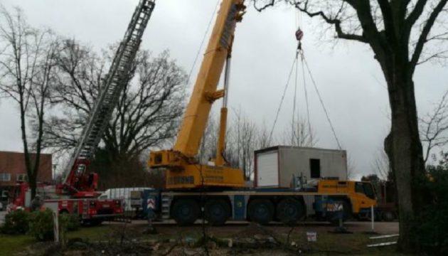 Autokran Feuerwehreinsatz