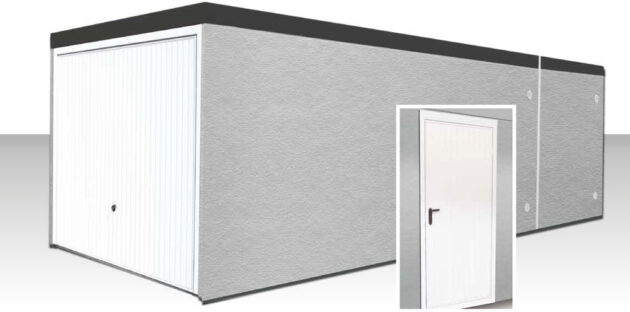 Einzelgarage mit Geräteraum Modell „BasisPlus“