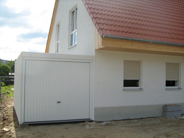 Stahlbetonfertiggaragen nichtbrennbar, kein Flammenübergriff